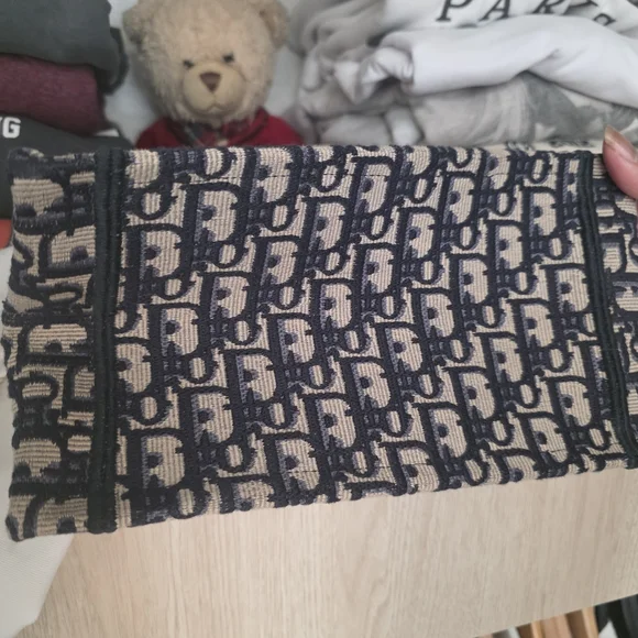 Christian Dior Oblique Book Tote Bag Blue Small - Picture 6 of 14